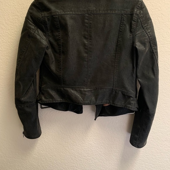 Free People Black Leather Moto Jacket - Picture 2 of 2